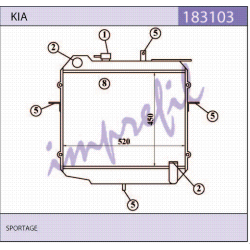RADIADOR KIA SPORTAGE-I 2.0...